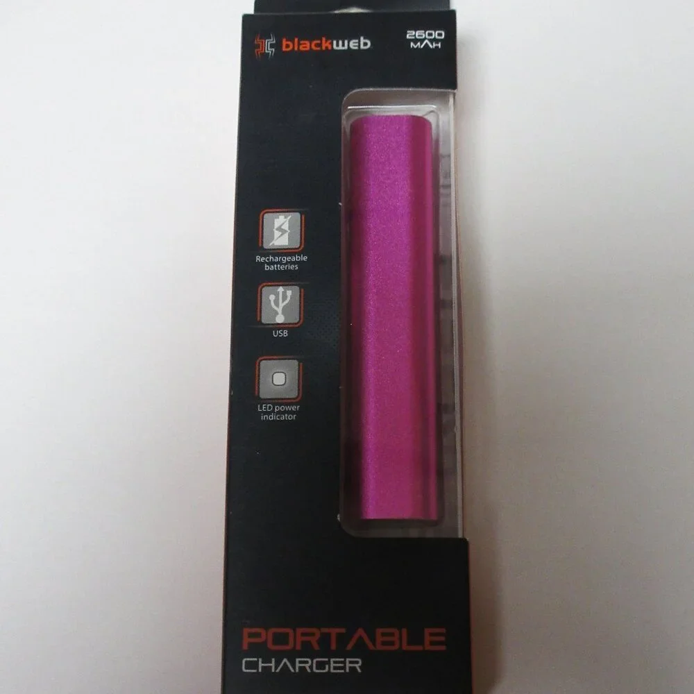 Blackweb Portable Charger 2600 mah 1 Amp PINK
